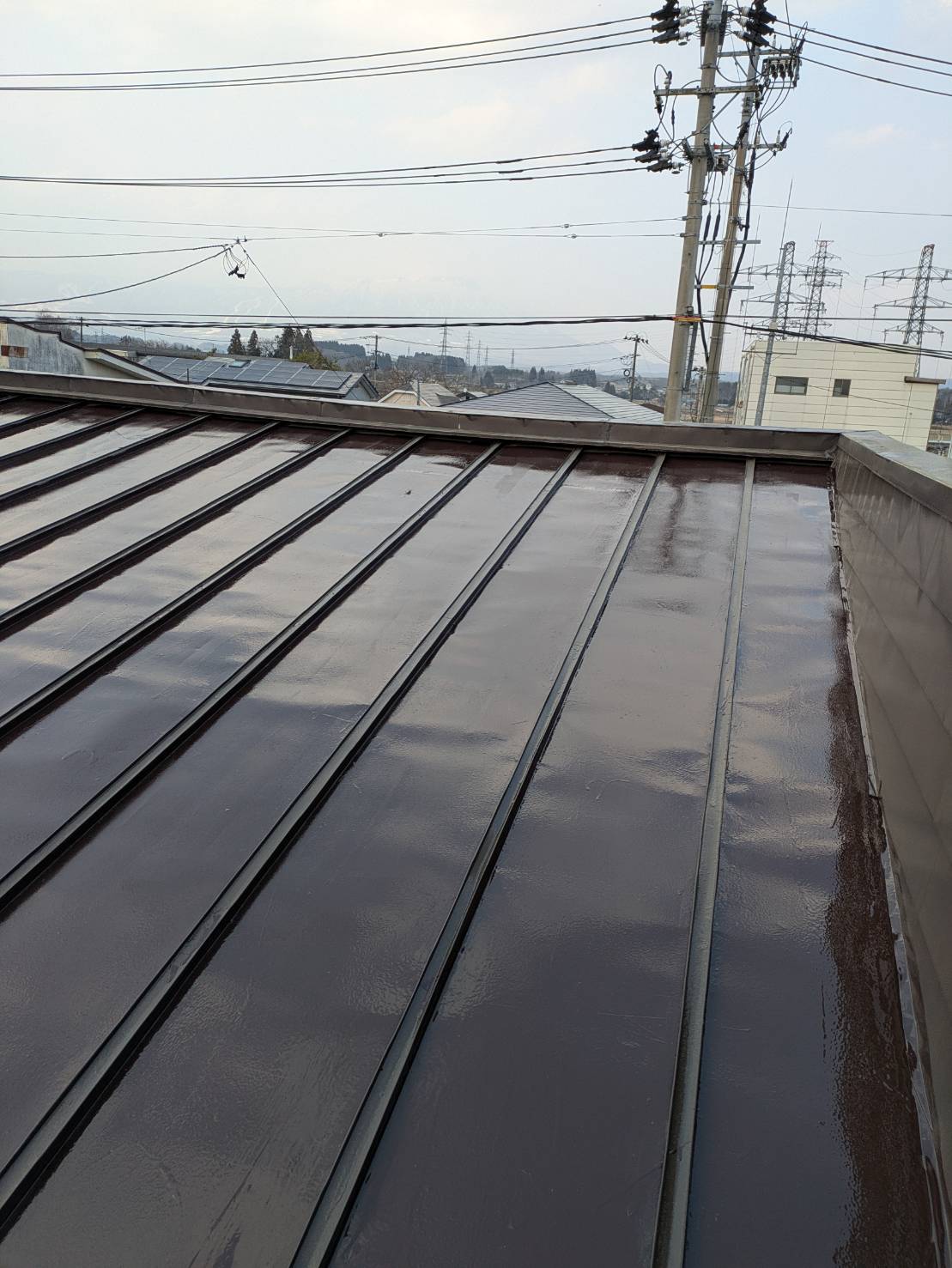 雫石町M様邸 屋根塗装 完成後の仕上がり